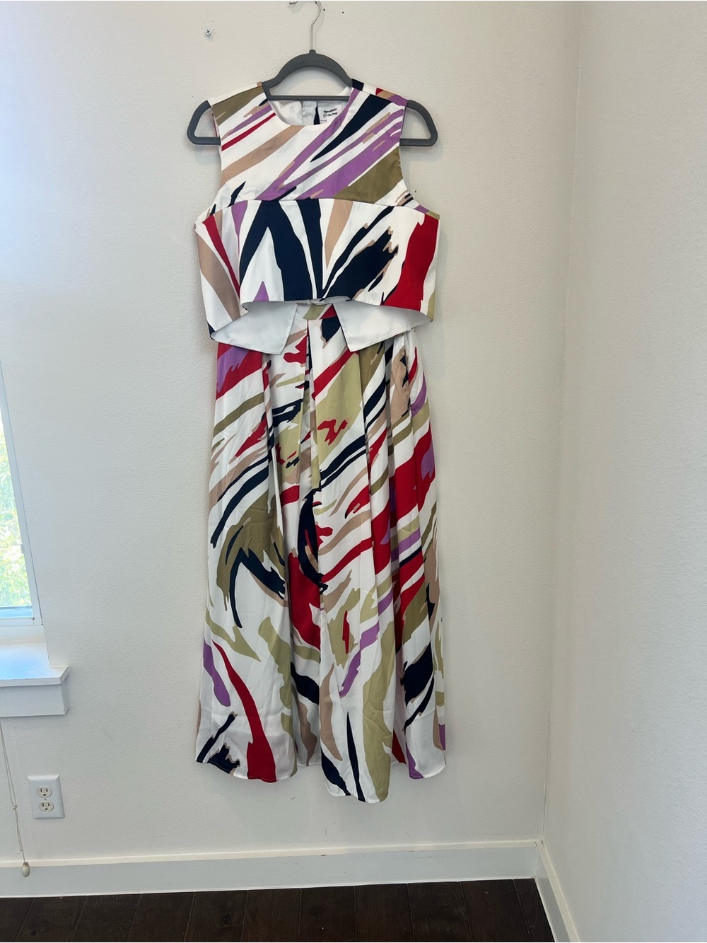 Abstract Brushstroke Maxi Skirt in Multi-Color